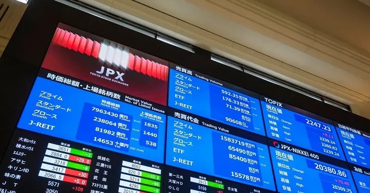 東京証券取引所の株価ボードのイメージ画像